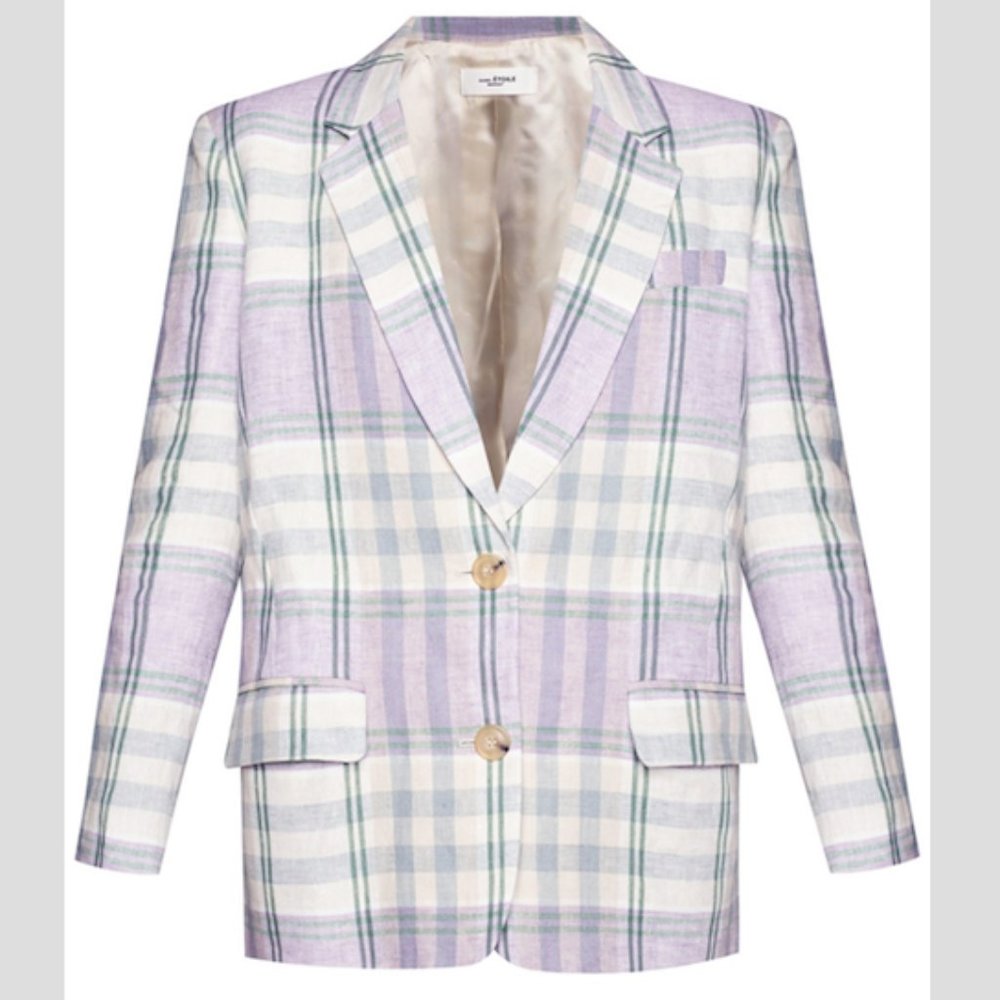 ISABEL MARANT ÉTOILE PURPLE BLAZER WITH NOTCHED LAPELS